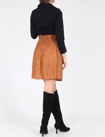 Rochie scurta Zara, bleumarin/portocaliu