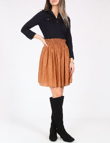 Rochie scurta Zara, bleumarin/portocaliu