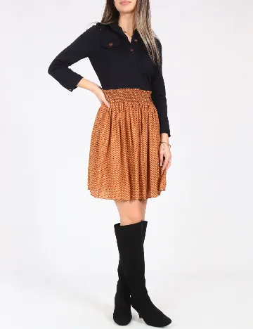 Rochie scurta Zara, bleumarin/portocaliu