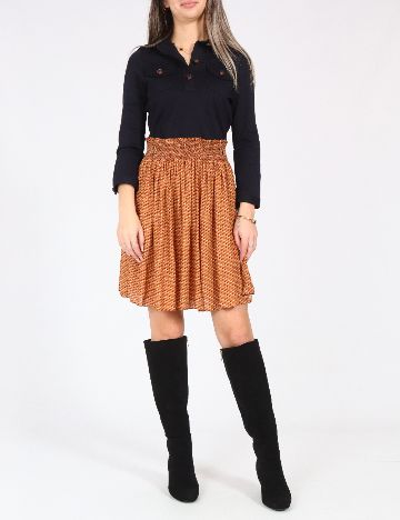 Rochie scurta Zara, bleumarin/portocaliu