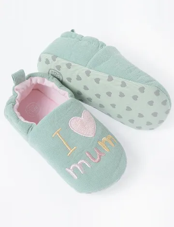 Papuci de Casa Cool Club, verde Verde