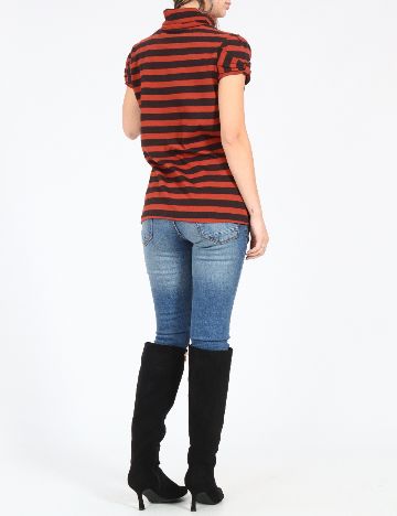 Bluza Zara, negru/portocaliu