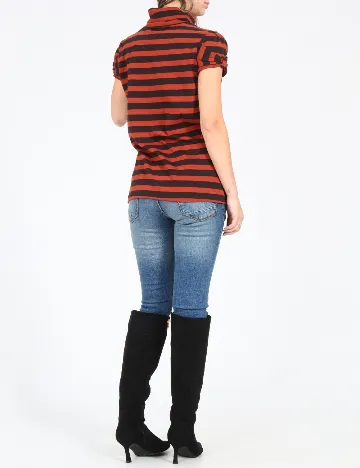 Bluza Zara, negru/portocaliu Negru