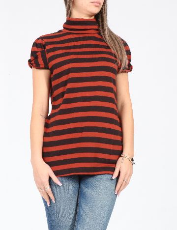 Bluza Zara, negru/portocaliu