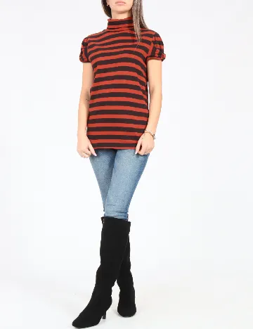 Bluza Zara, negru/portocaliu Negru