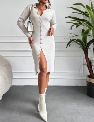 Rochie medie SHEIN, bej Crem