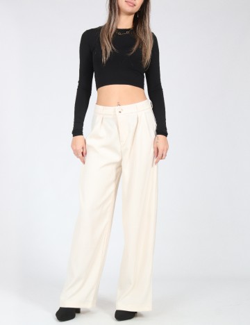 Pantaloni SHEIN, ecru
