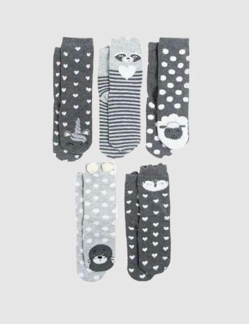 Set sosete 5 perechi Cool Club, gri