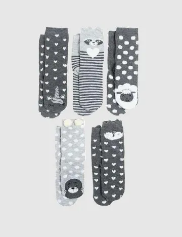 Set sosete 5 perechi Cool Club, gri Gri