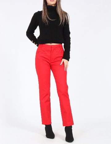 Pantaloni Zara, rosu