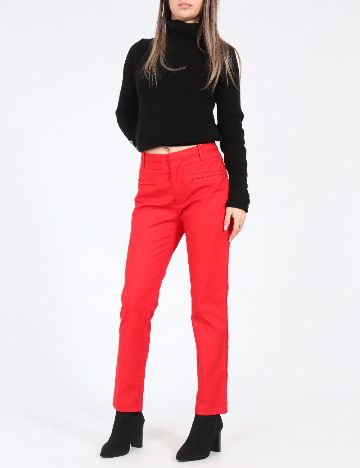 Pantaloni Zara, rosu