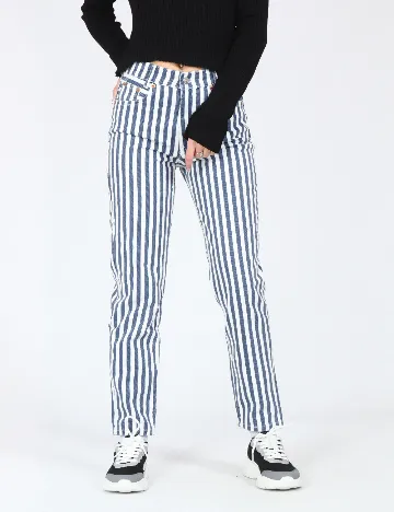 Blugi Zara, alb/albastru