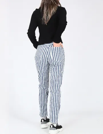 Blugi Zara, alb/albastru