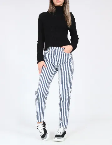 Blugi Zara, alb/albastru