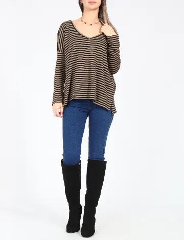 Bluza Zara, maro/negru Maro