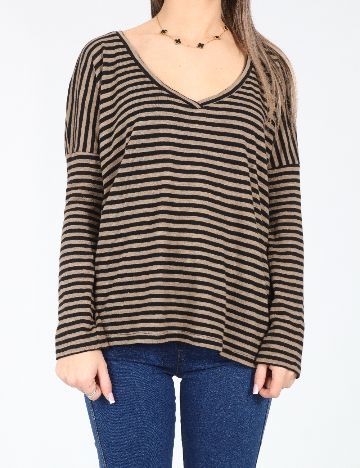 Bluza Zara, maro/negru