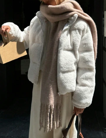 Geaca SHEIN, alb Alb