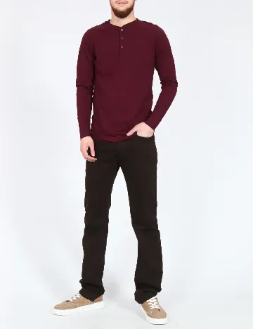 Bluza Pull&Bear, visiniu Rosu