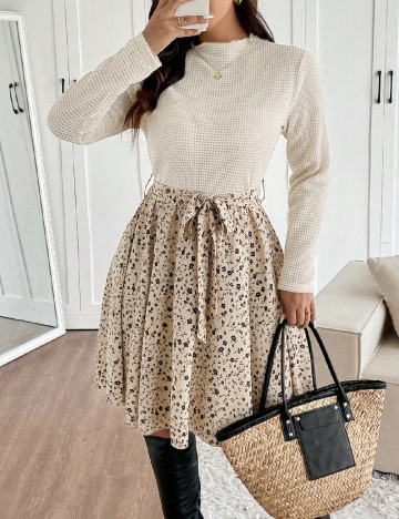 Rochie scurta SHEIN CURVE, crem