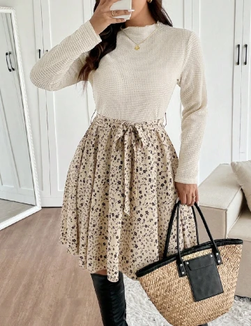 Rochie scurta SHEIN CURVE, crem