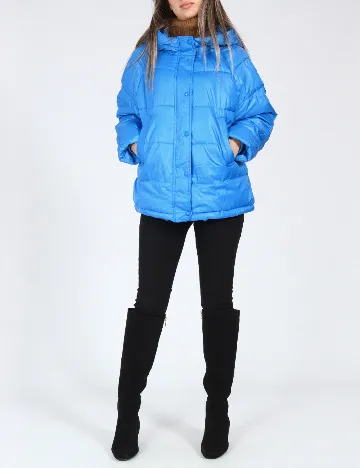 Geaca Oversize Zara, albastru Albastru