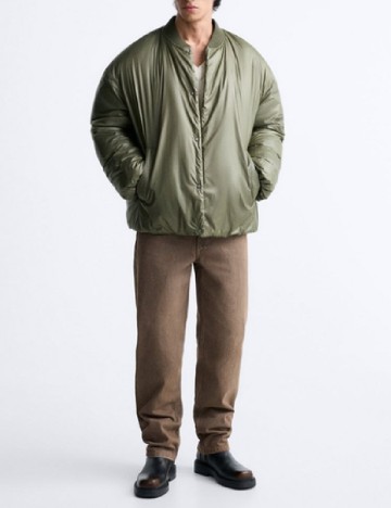 Geaca Oversize Zara, kaki