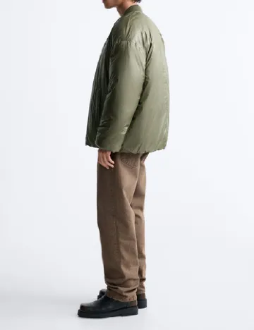 Geaca Oversize Zara, kaki Verde