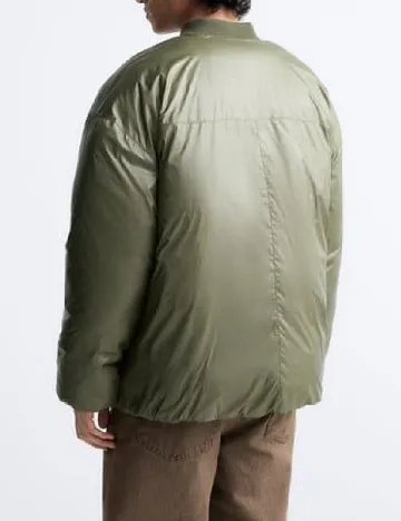 Geaca Oversize Zara, kaki Verde