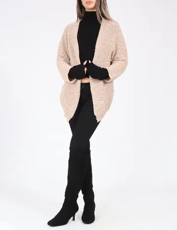 Cardigan SHEIN, maro deschis