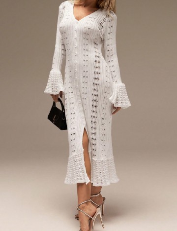 Rochie medie SHEIN, alb