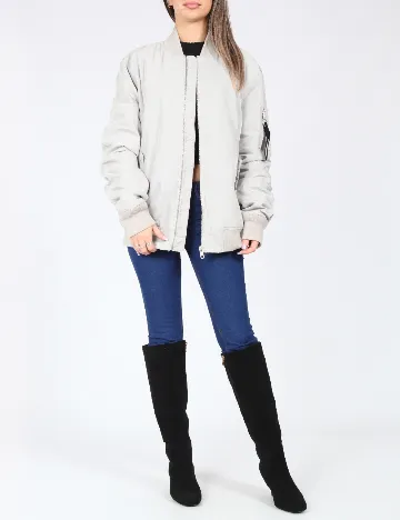 Jacheta Bershka, gri Gri