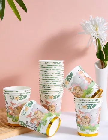 Set pahare unica folosinta, 25 bucati SHEIN, mix culori