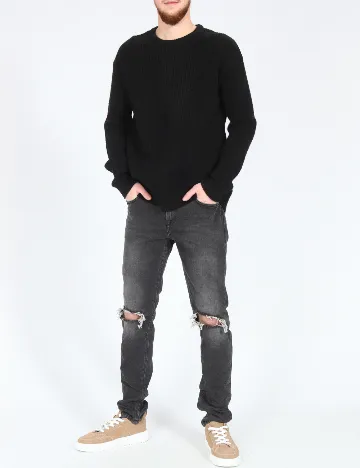 Bluza Bershka, negru Negru