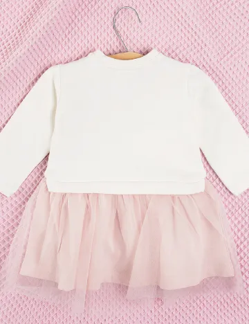 Rochie Cool Club, alb/roz Alb