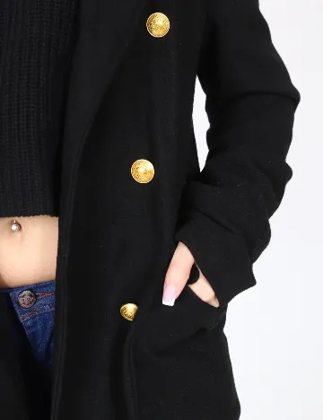 Palton Bershka, negru Negru