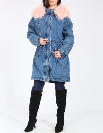 Geaca Bershka, albastru