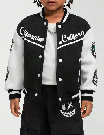 Jacheta Shein Kids, negru/alb