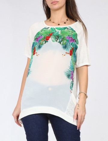 Bluza Pull&Bear, alb