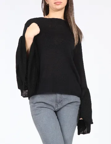 Bluza Bershka, negru Negru