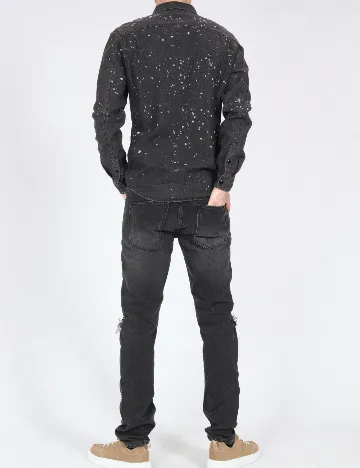 Camasa Pull&Bear, gri inchis