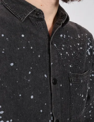 Camasa Pull&Bear, gri inchis