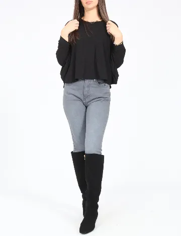 Bluza Bershka, negru Negru