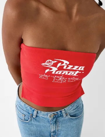 Top Bershka, rosu Rosu