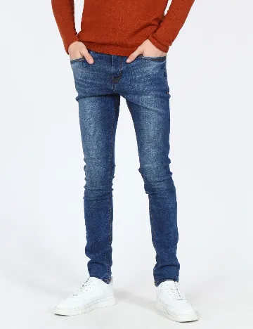 Blugi Pull&Bear, albastru Albastru