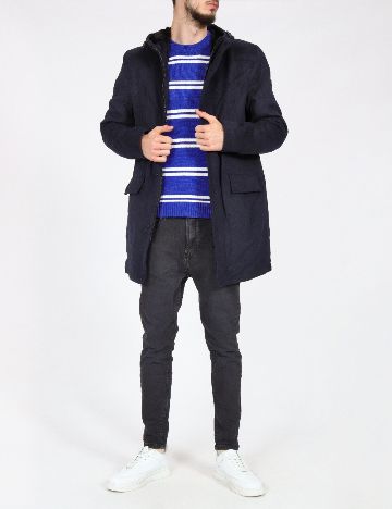 Palton Zara, bleumarin