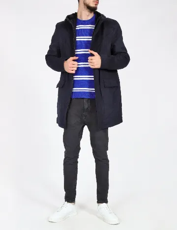 Palton Zara, bleumarin