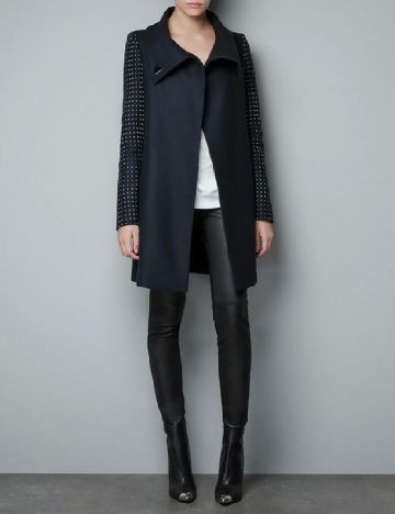 Palton Zara, bleumarin