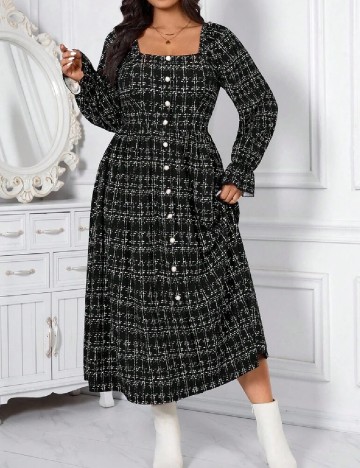 Rochie medie SHEIN CURVE, negru