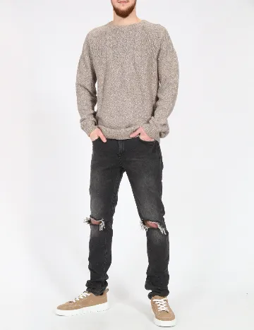 Blugi Pull&Bear, gri inchis Gri