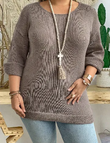 Bluza SHEIN CURVE, maro Maro